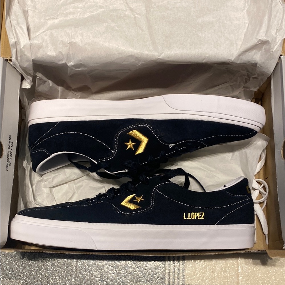 New Converse Louie Lopez Pro OX Black and Gold shoes